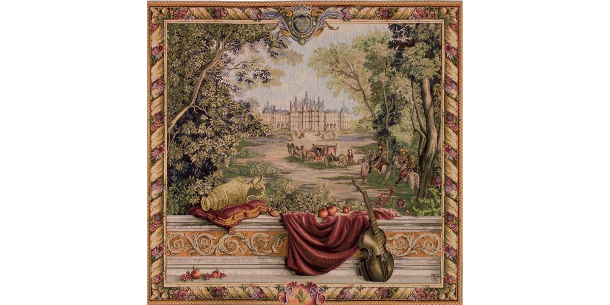 Gobelín Tapisserie Verdure au chateau